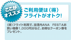 往路は（得）フライトがオトク！